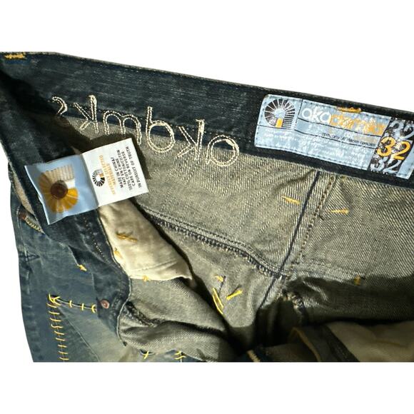 Akademiks Men Size 32X32 Patchwork stitching, baggy denim jeans 90s or Y2K era. - Picture 6 of 12